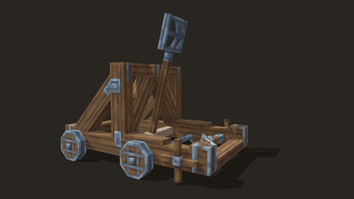 Mangonel (aka catapult) made with shegggggy 3D Model