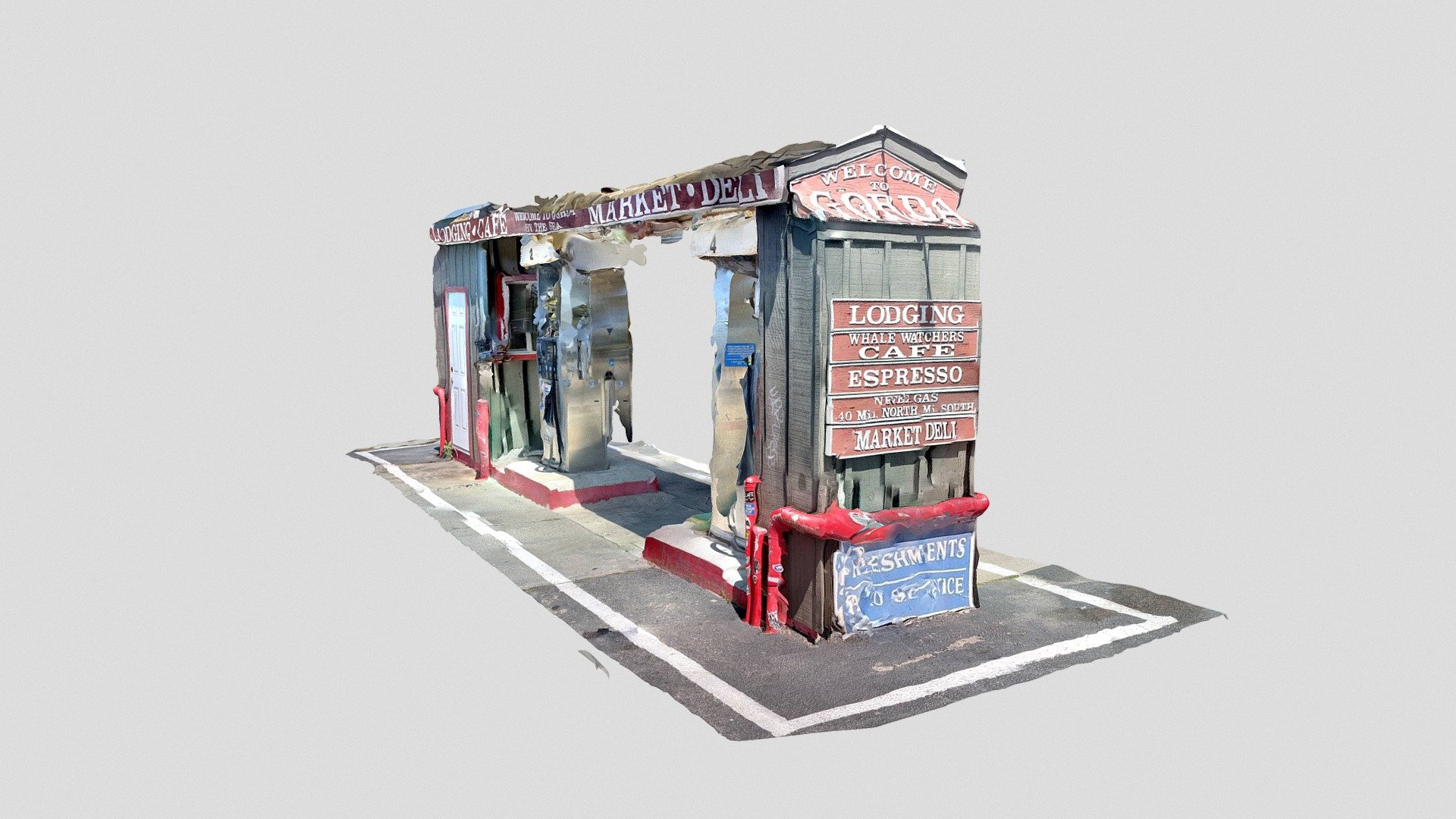 Day 111 Gas station in Gorda 1scanaday Download Free 3D model by