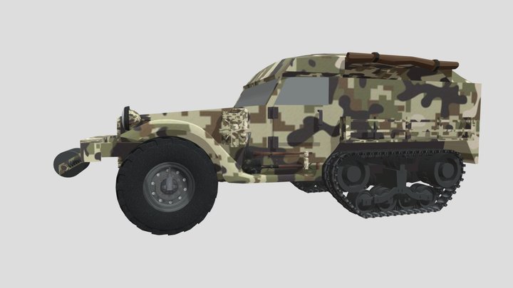 Half-track 3D models - Sketchfab