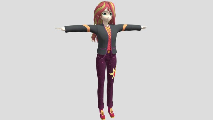Sunset Shimmer Other Cloth 3 – Kostenloses 3D-Modell STL