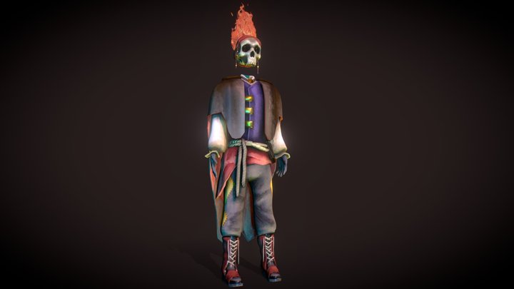 AS3 - NAUTICAL CHARACTER [Skull Dude] 3D Model