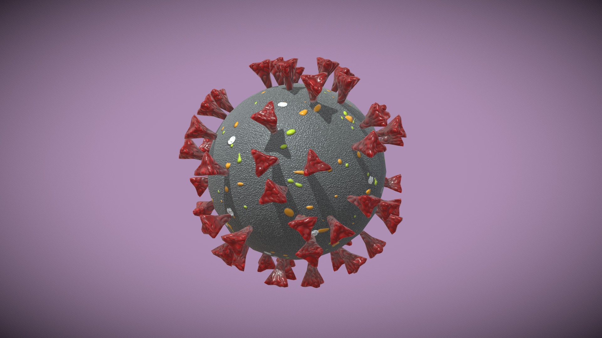 3D model Corona Virus for Realtime – Animated - This is a 3D model of the Corona Virus for Realtime - Animated. The 3D model is about a tree with many small leaves.