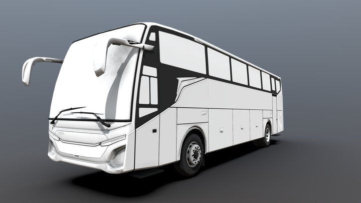 Adiputro Jetbus 5 SHD Single Glass 3D Model