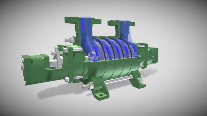 Multi Stage Pump 3D Model