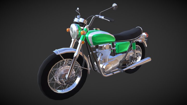 Yamaha Sports650 XS1 1970 3D Model