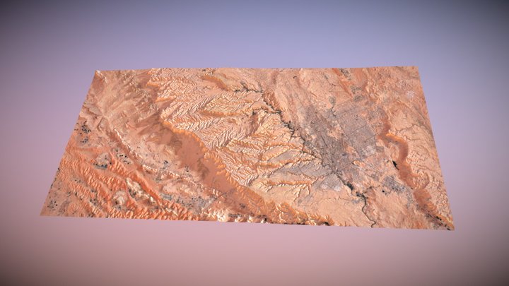 Riyadh's Mountain Range 3D Model