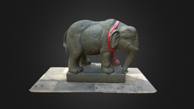 Elephant Statue @ YuanDi Temple, Taiwan 3D Model