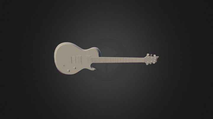 PRS Inspired Guitar Model 3D Model