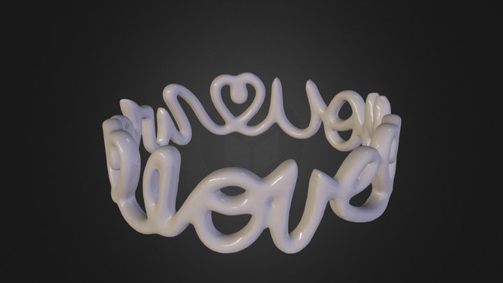 "We Love You" Ring 3D Model