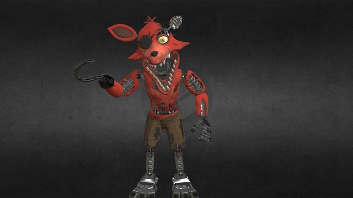 Withered Foxy 3D Model