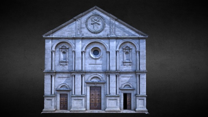 Duomo di Pienza Church of Pienza 3D Model