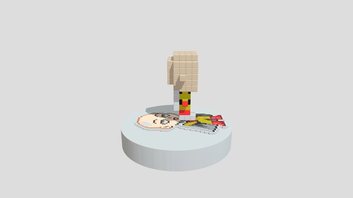 Saitama One Punch Man 3D Model