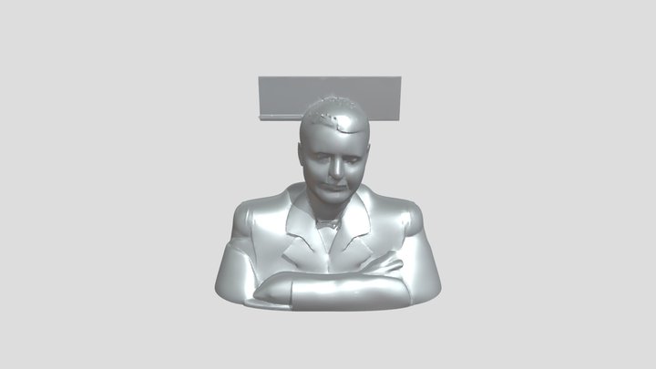 smiling man in formal wear 3D Model