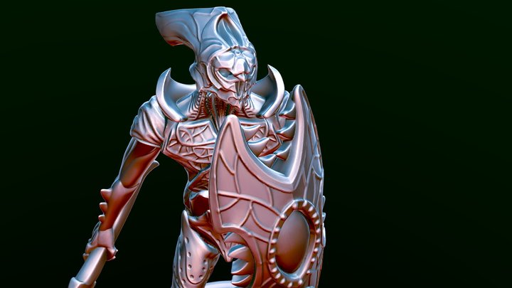 Cursed Guardian - Shield - Printable Mini 3D Model