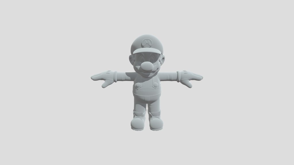 Mario T-Pose Figure