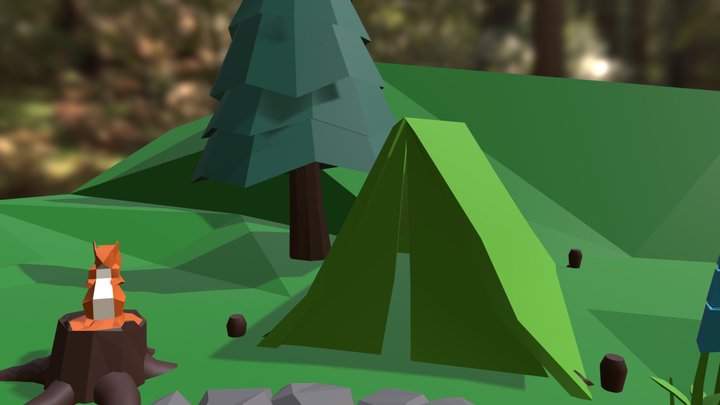 WebVR Campground 3D Model