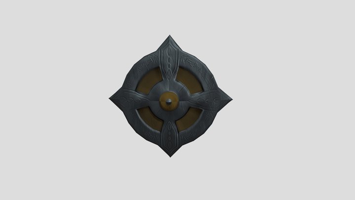 Game-ready Viking Shield 3D Model