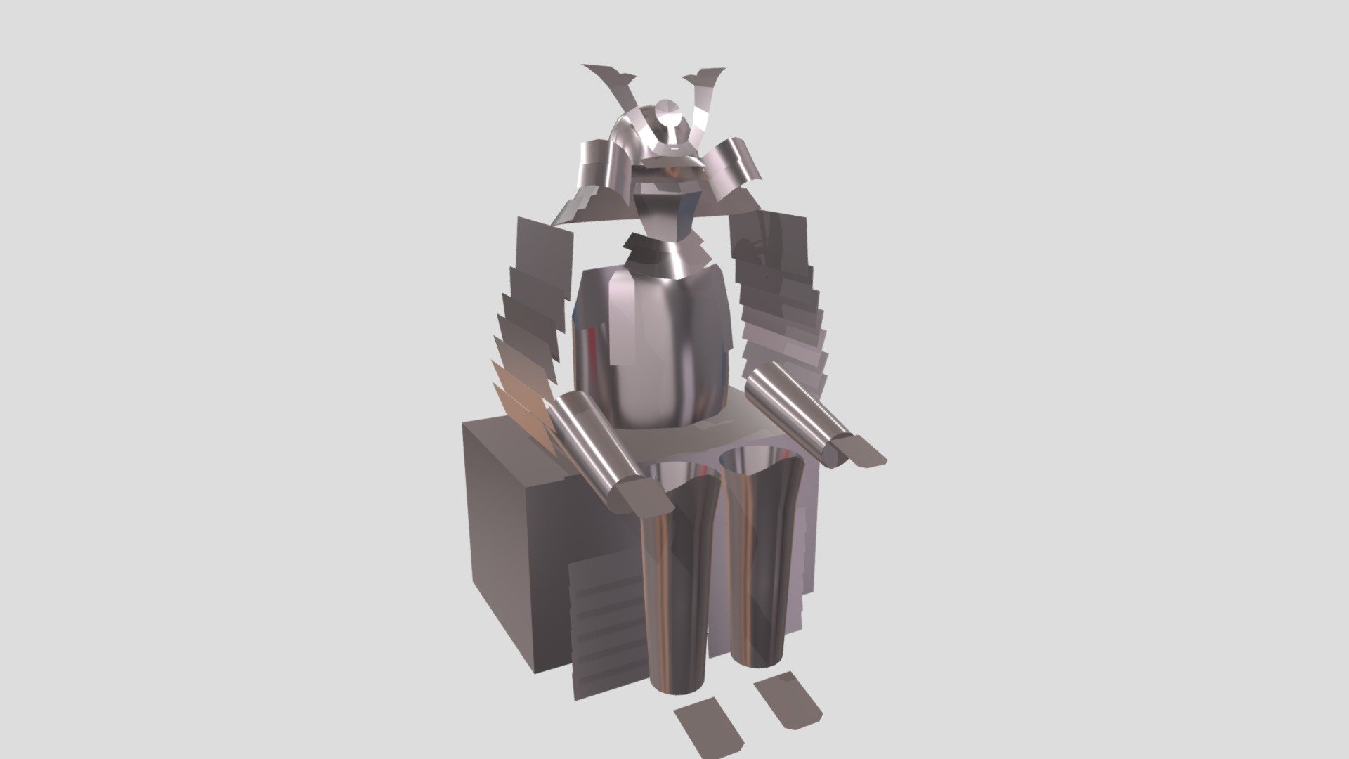 japanese armor lowpoly