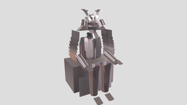 japanese armor lowpoly 3D Model