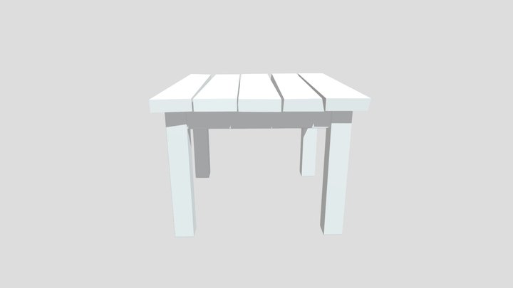 Low Poly Wooden Table