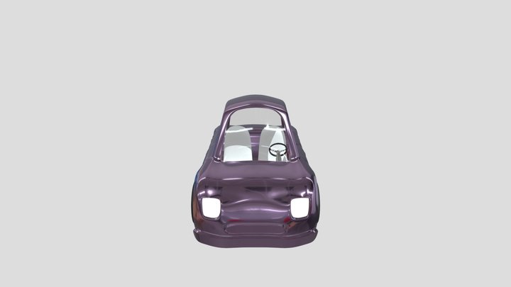 SubDiv Modelling Cartoon Car 3D Model
