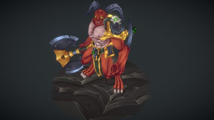 Golden Demon 3D Model