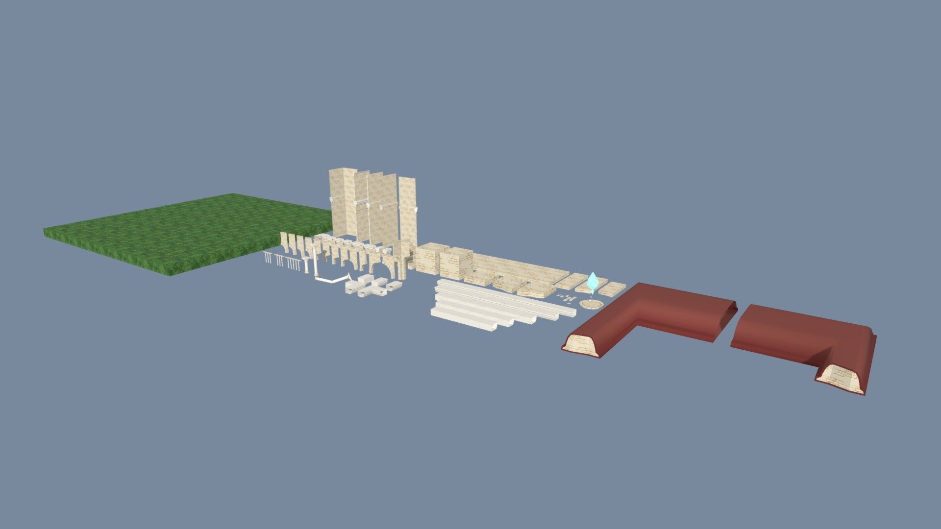 Temple Ruins Modular Assets