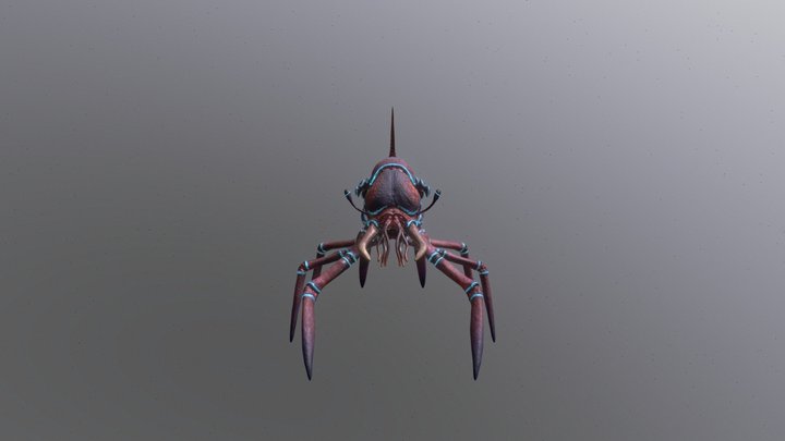 Destrict 9 Baby Prawn Fan Sculpt and Recolor 3D Model
