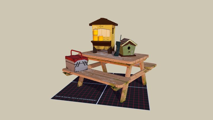 DAE 5 Finished props - Eco House 3D Model