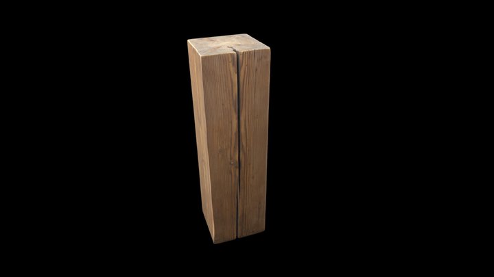 Decorative Wooden Cube 3D Model