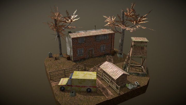 Diorama - Forest Loner 3D Model