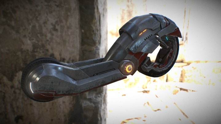 Cyberpunk Motorcycle 3D Model