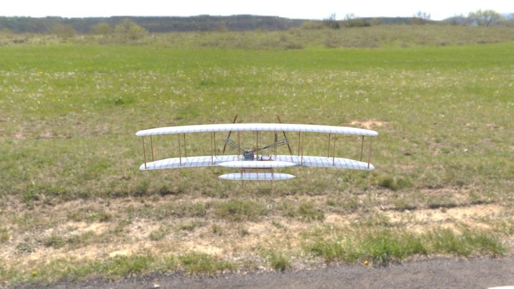 Wright Brother Plane 3D Model