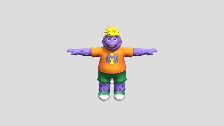 Wii - Chuck E Cheeses Sports Games - Mr Munch 3D Model