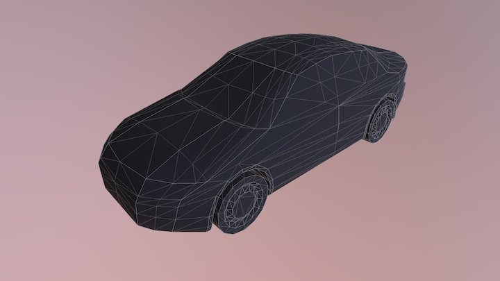 Volkswagen Jetta Low Poly 3D Model