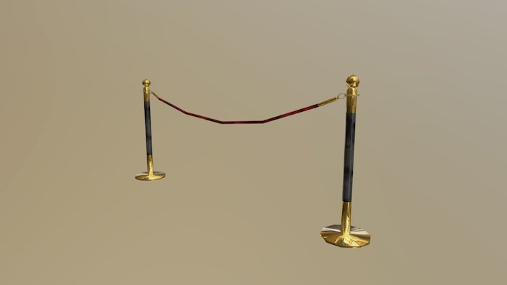 Rope barrier 3D Model