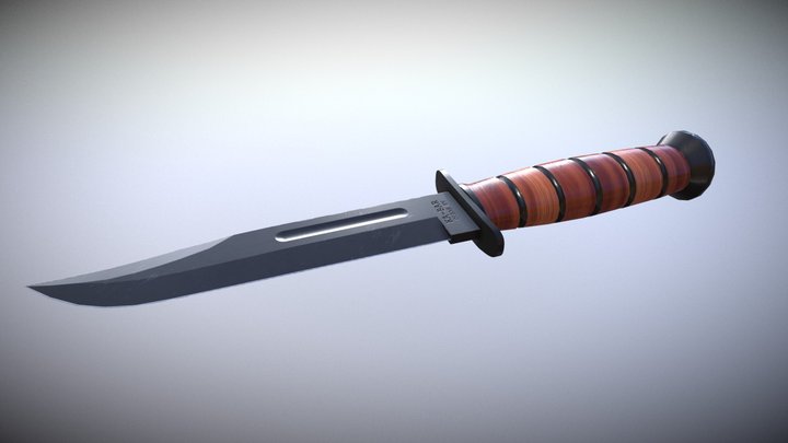 Ka-Bar Knife 3D Model