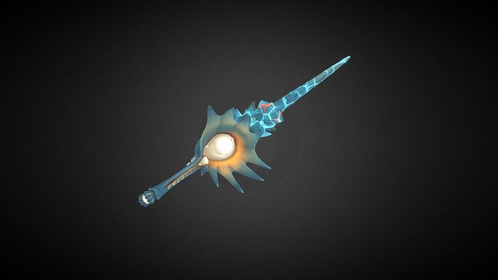 Sea Shell Weapon 3D Model