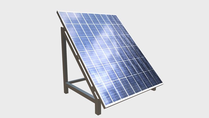 Solar Panel on stand 3D Model