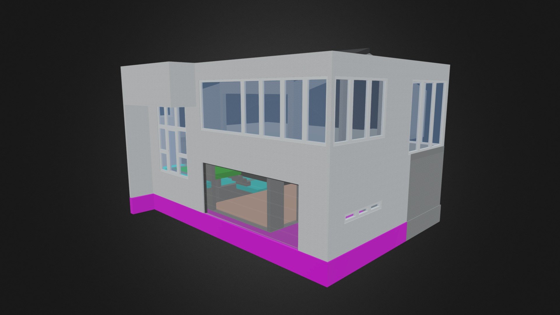 Timberframe extension with concrete walls
