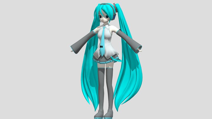 2008 Animasa Hatsune Miku Version 1 – Free 3D Model STL