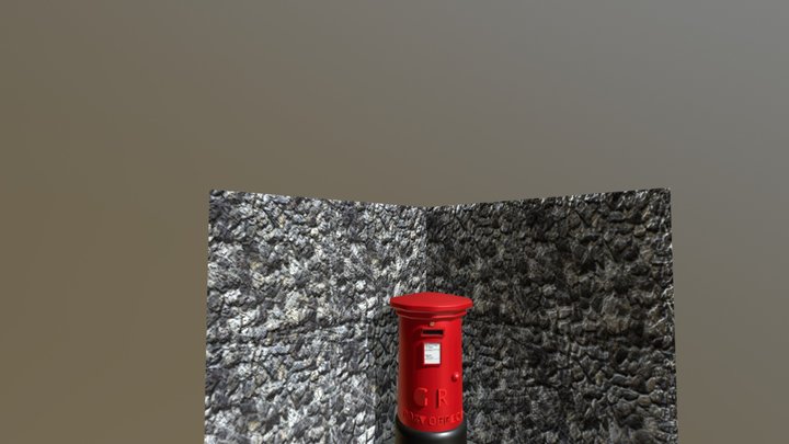 Postbox scene 3D Model