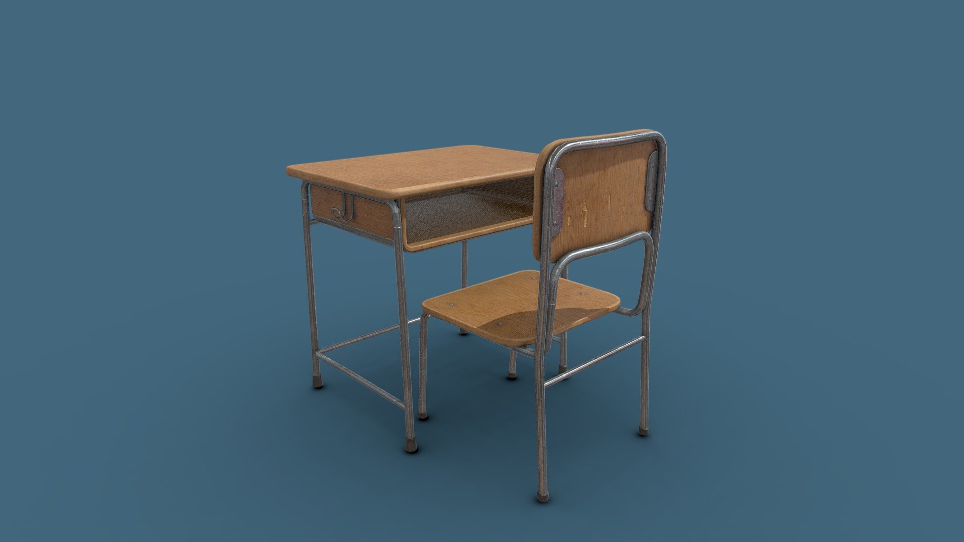 School Desk Download Free 3D model by barism09 [a74180e] Sketchfab