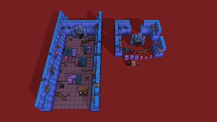 Casual Games - Crystal Mine Cave 3D Model