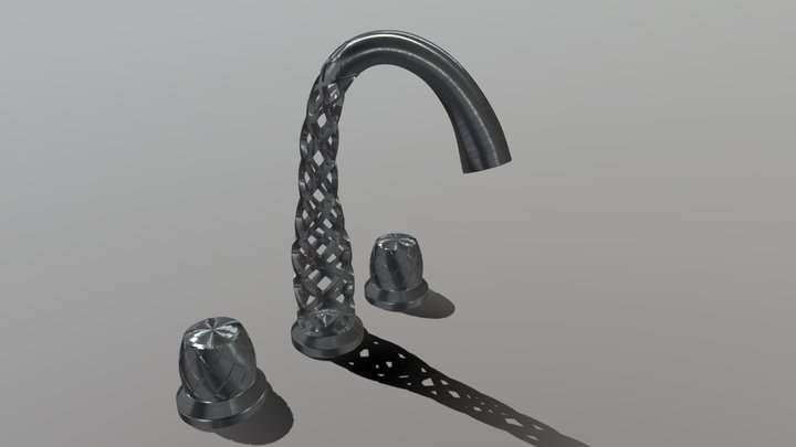 Vibrato Bathroom 3D Faucet 3D Model
