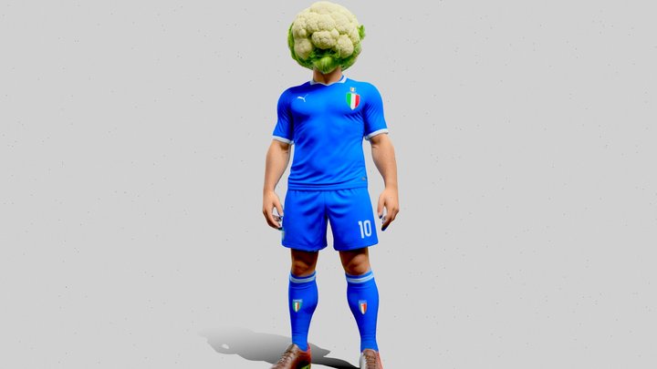 Football player the Italian national team – Kostenloses 3D-Modell STL