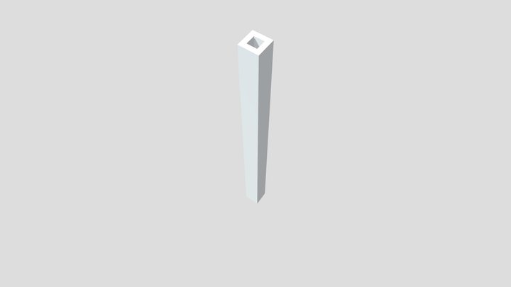 ESTACA QUADRADA VAZADA 3D Model