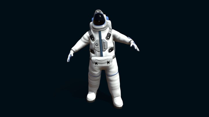 Astronaut lowpoly 3D Model