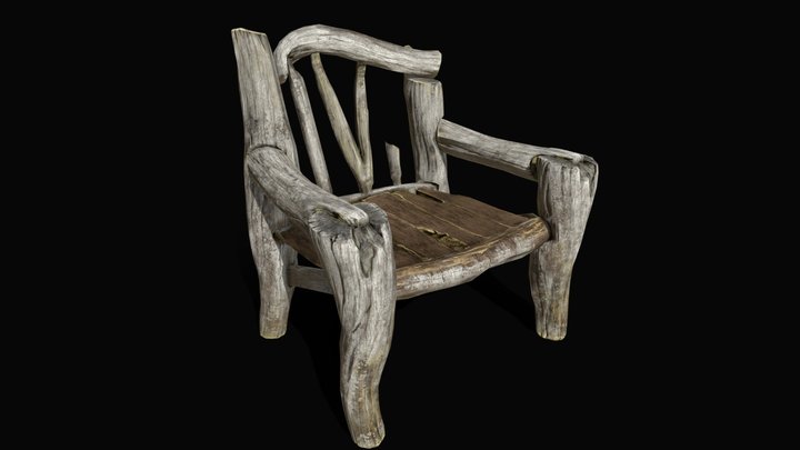 Old chair (game ready) 3D Model