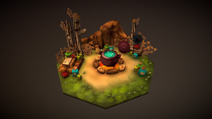 Diorama 3D - Environment Wizard en Practica 3D Model